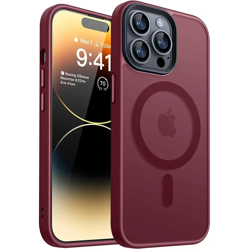 Translucent MagSafe Shockproof Hybrid Armor Case for iPhone