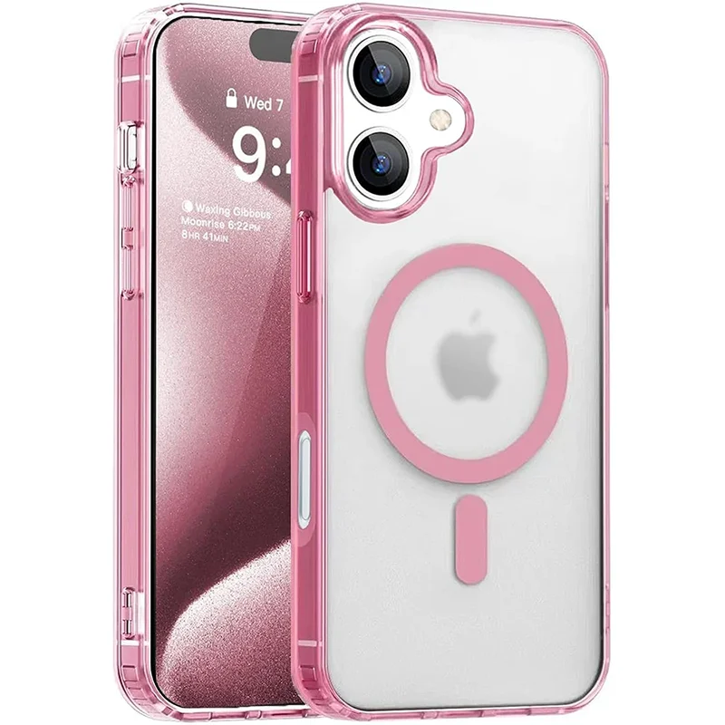 Transparent MagSafe Hybrid Matte Case for iPhone