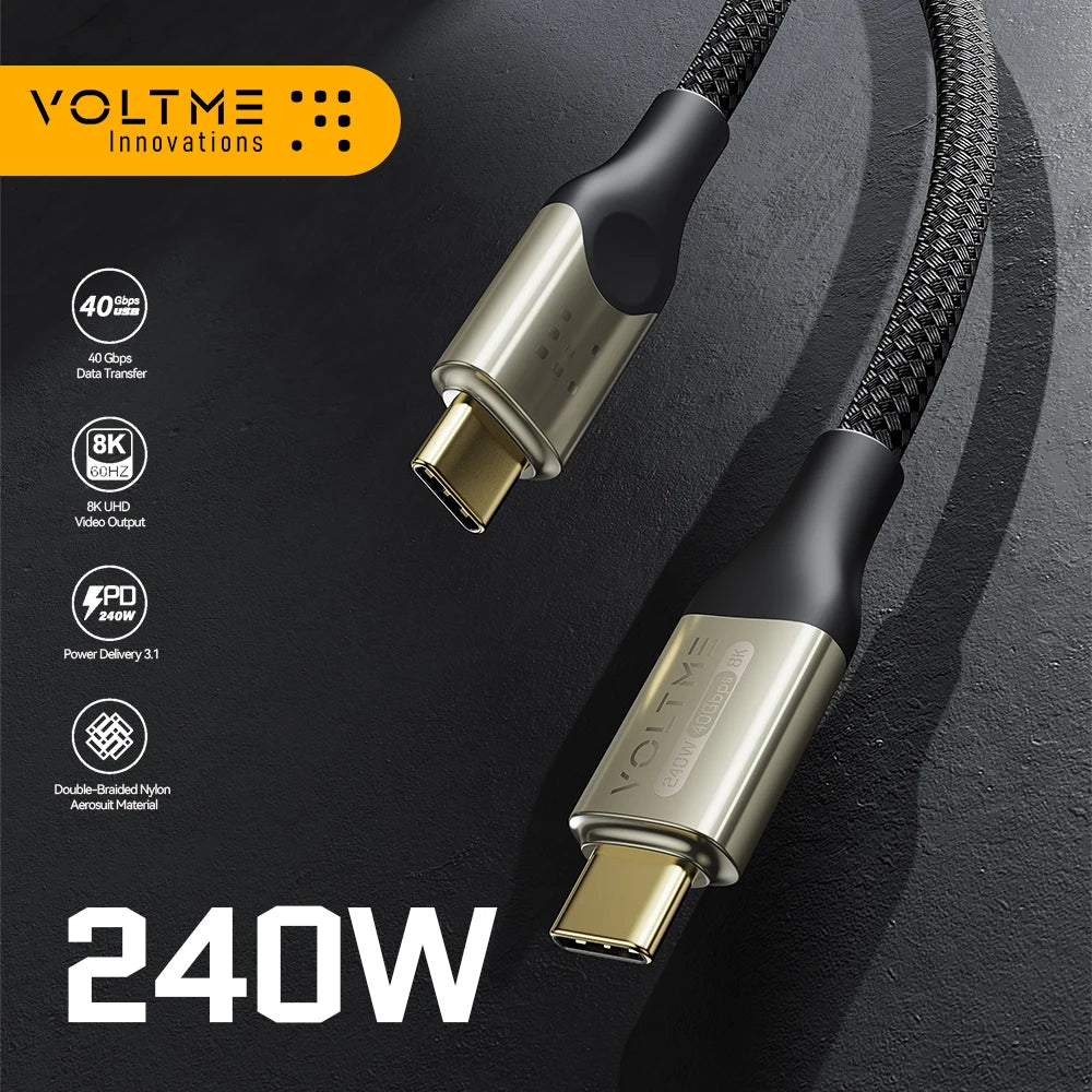 VOLTME 240W Type-C to Type-C Fast Charging and Data Cable