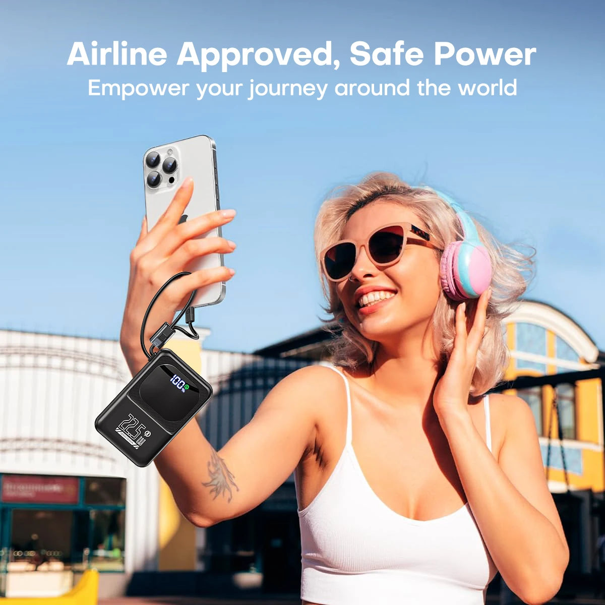QOOVI Ultra-Thin 10000mah Portable Charger and Power Bank