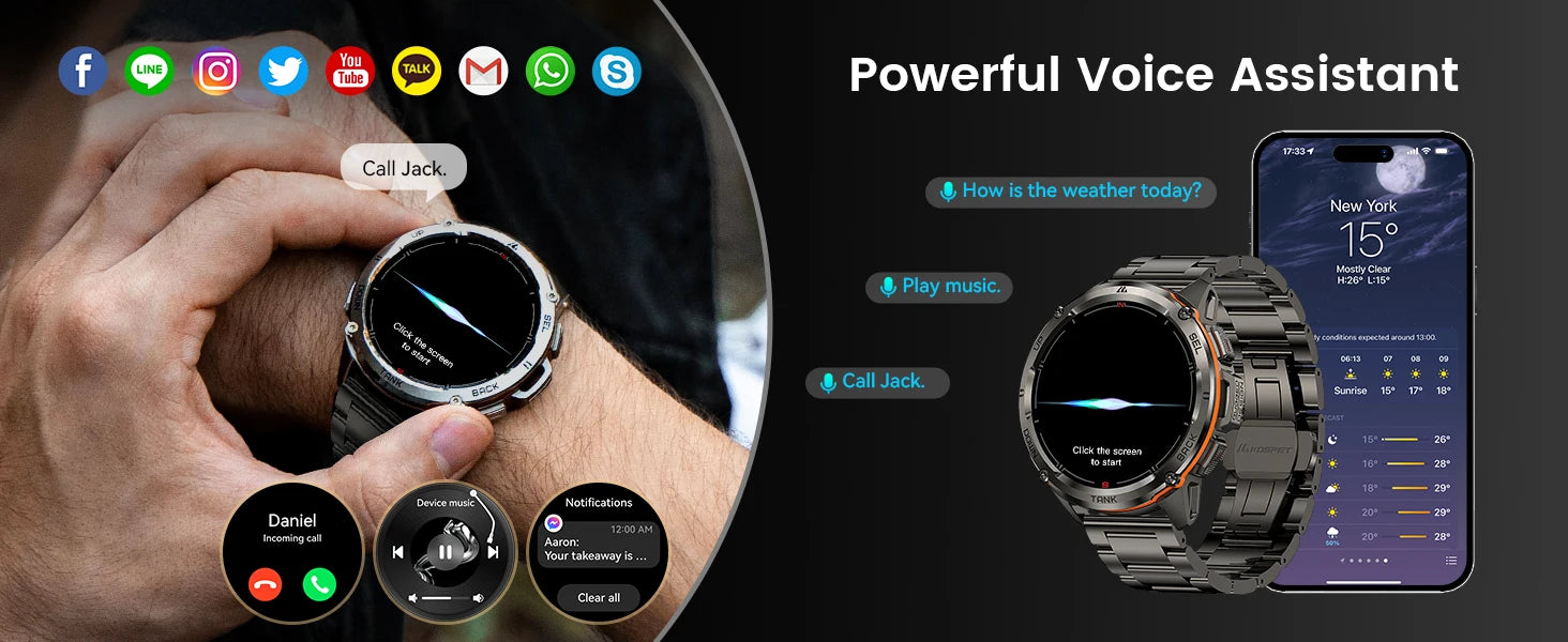 KOSPET Tank T3 Ultra 1.43" GPS Smart Watch