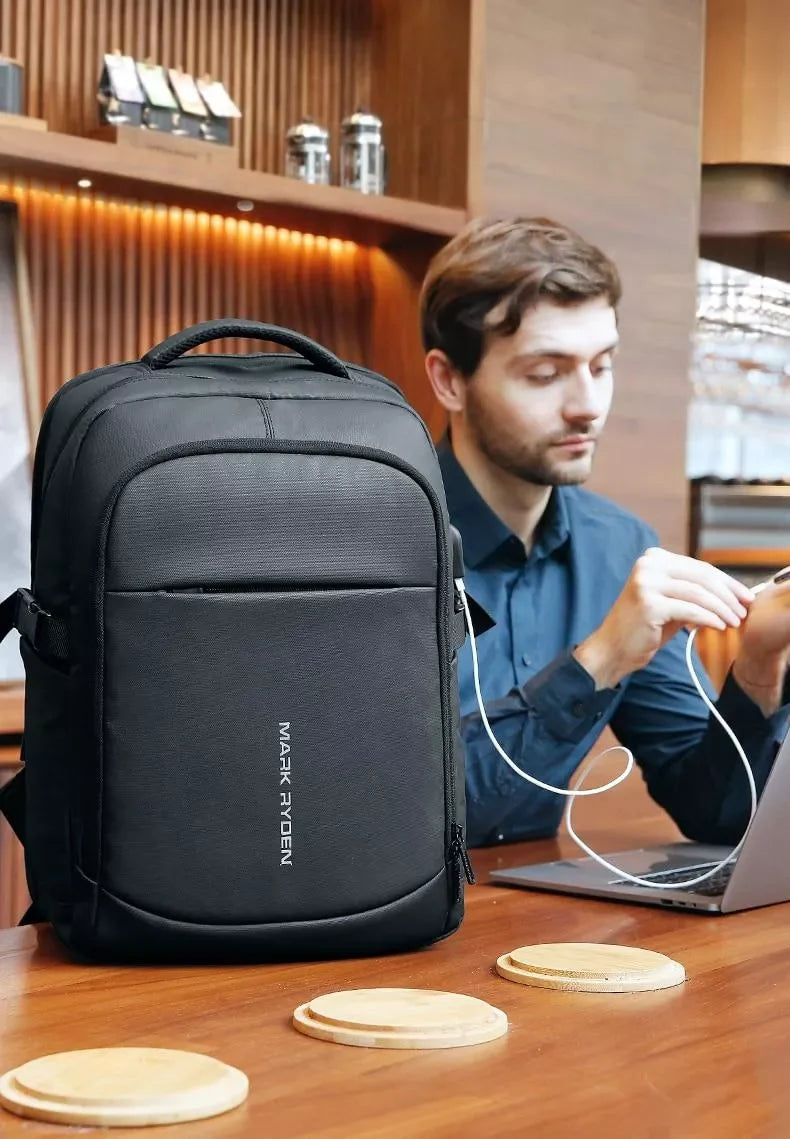 MARK RYDEN MR9191 Business Travel Backpack with USB Charging Port
