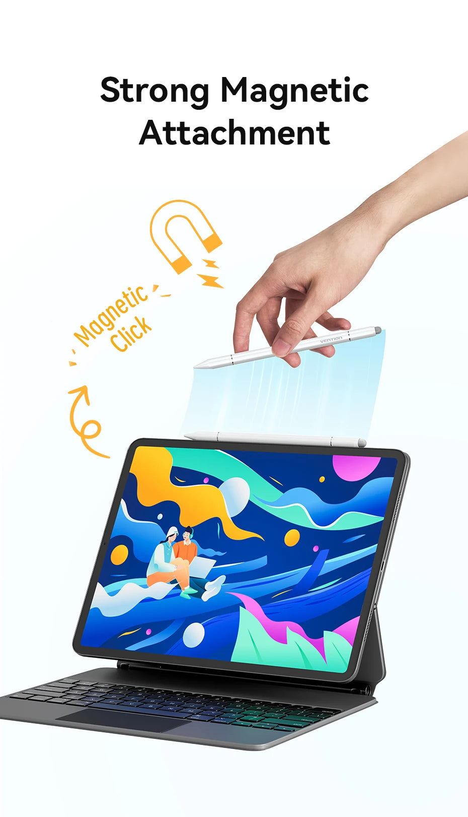 VENTION 3in1 Magnetic Stylus Pen for Apple iPad