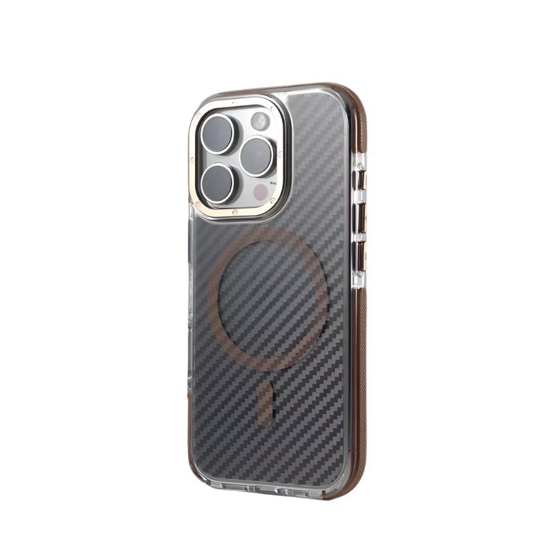 Carbon Fibre Texture MagSafe Shockproof Case for iPhone