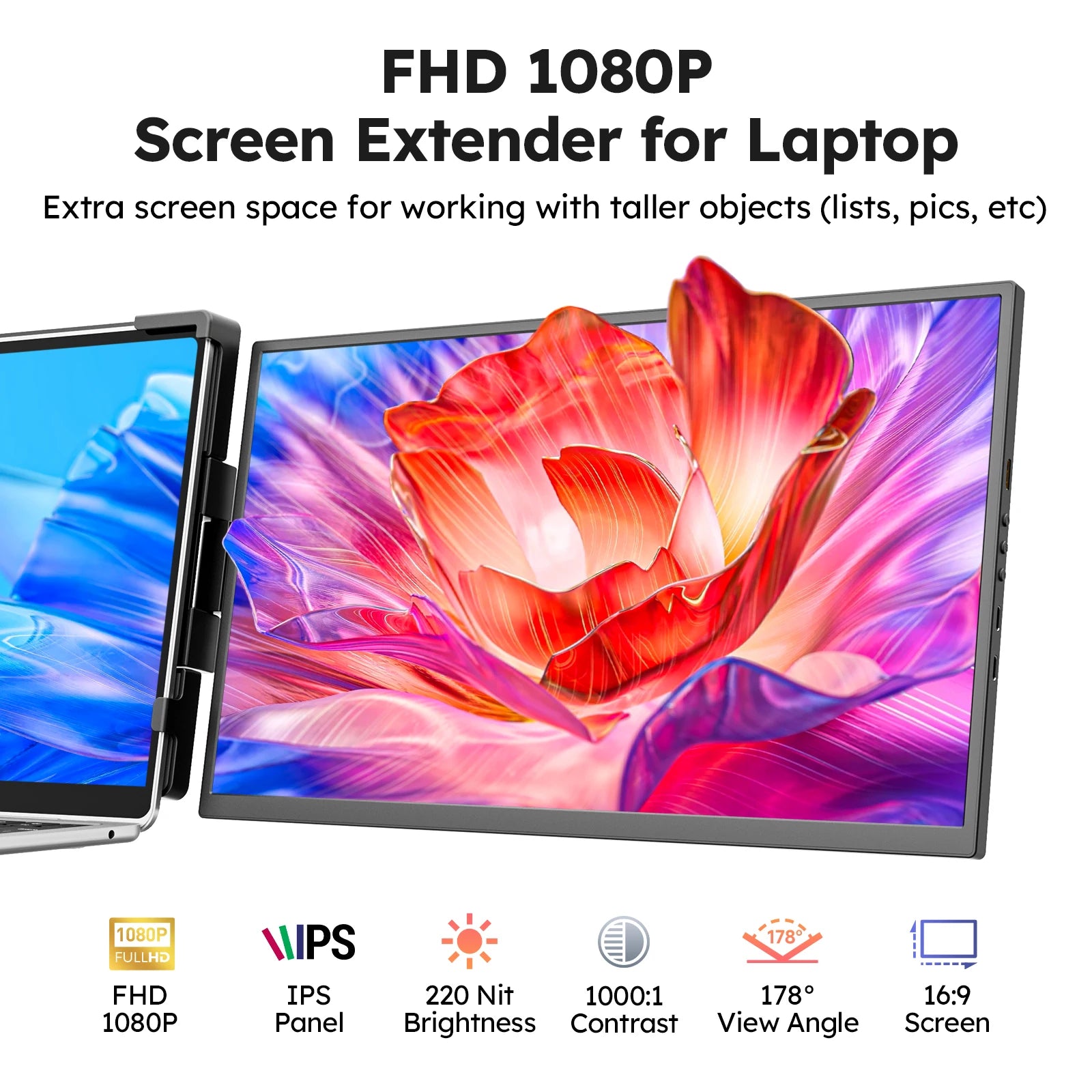 DOPESPLAY Full HD 15.6" IPS Portable Monitor and Laptop Screen Extender