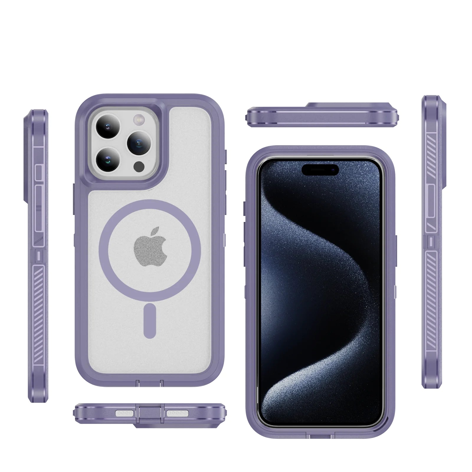 MagSafe Shockproof Double Layer Matte Case for iPhone