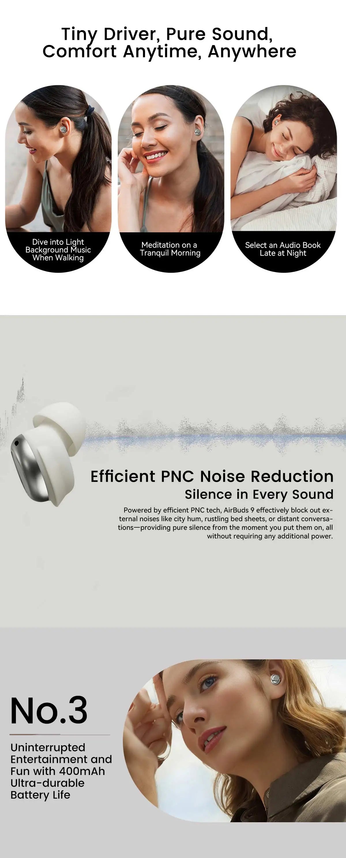 BLACKVIEW AirBuds 9 TWS Bluetooth Wireless Earphones