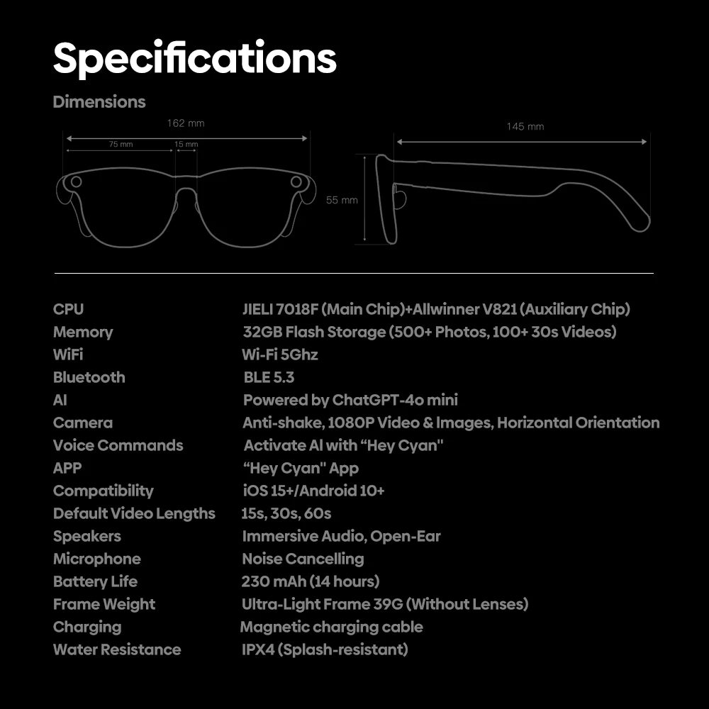 ZEBLAZE Smart Glasses with AI Assistant