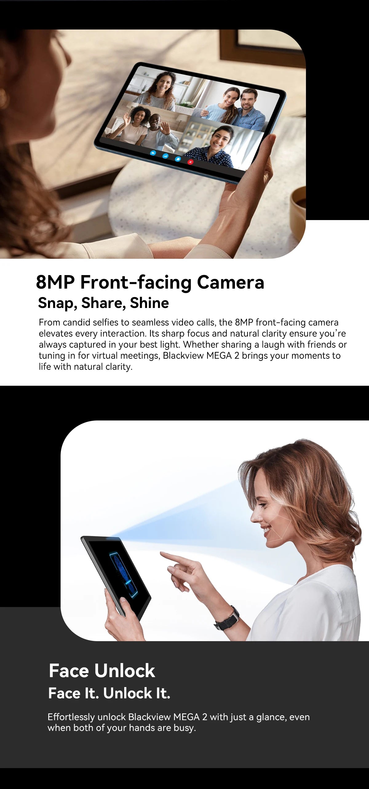BLACKVIEW Mega 2 12" 4G Android Tablet - 256GB
