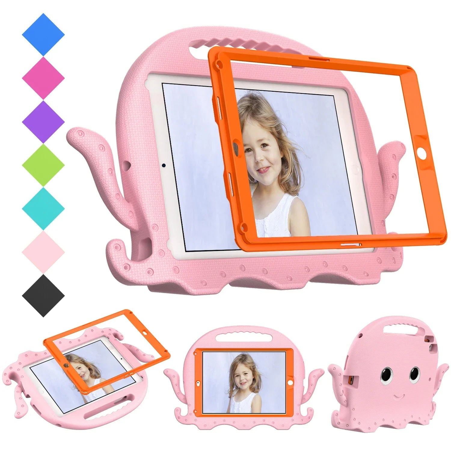 Octopus Shockproof and Protective iPad Case for Kids