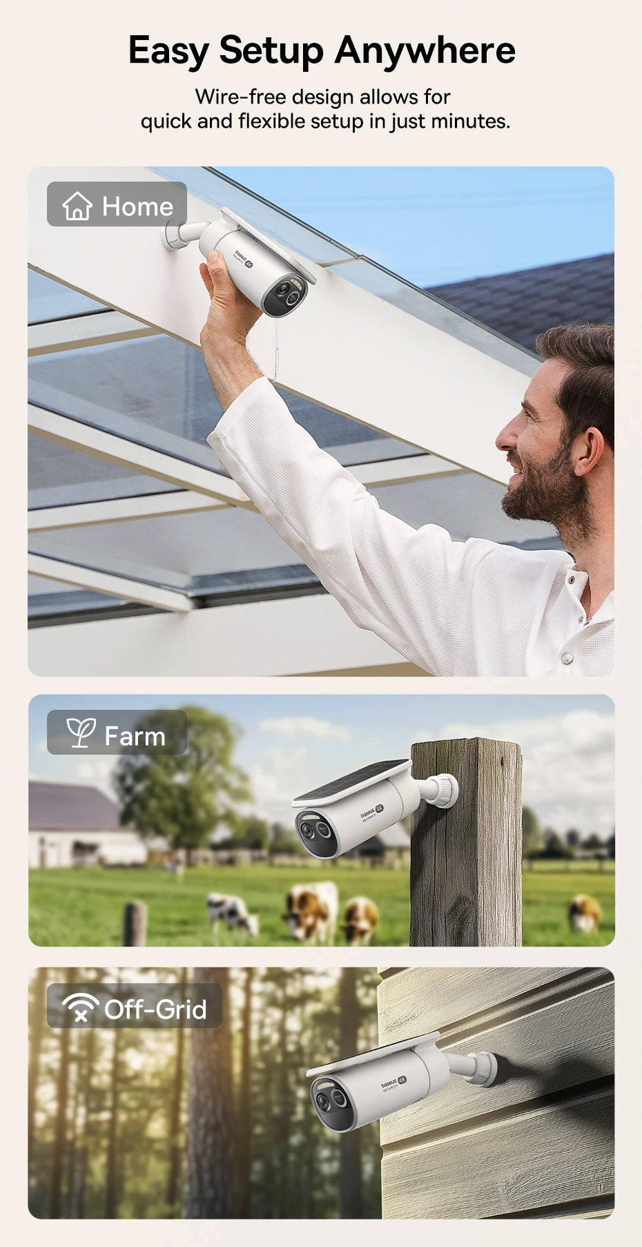 BASEUS Security S2 4K Smart Home Security Camera Kit