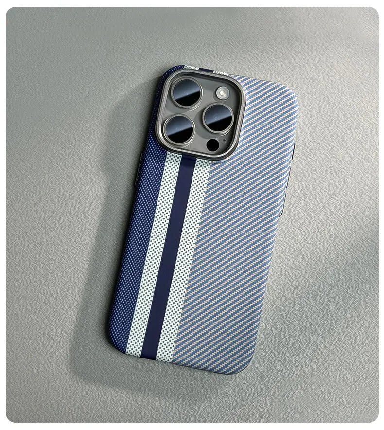 Carbon Fibre Texture MagSafe Case for Apple iPhone