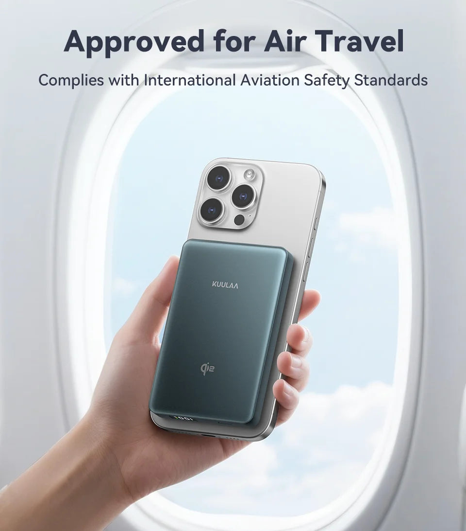 KUULAA Qi2 15W 10000mAh Magnetic Portable Charger and Power Bank