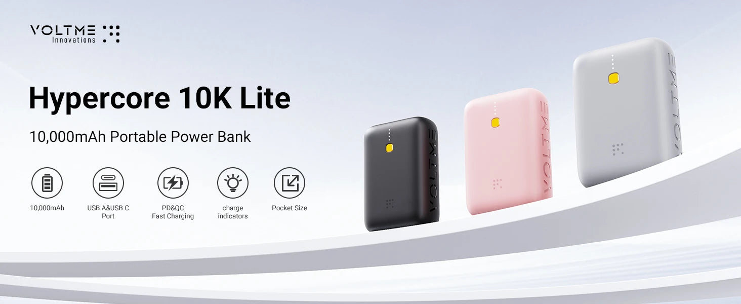 VOLTME Hypercore 10K Lite 10000mAh Portable Charger and Power Bank