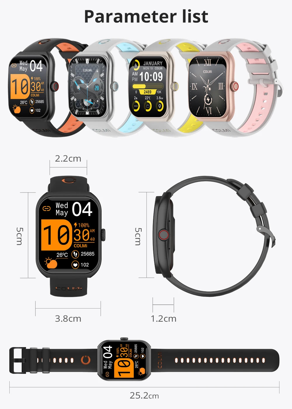 COLMI P86 1.93" AMOLED Smart Watch