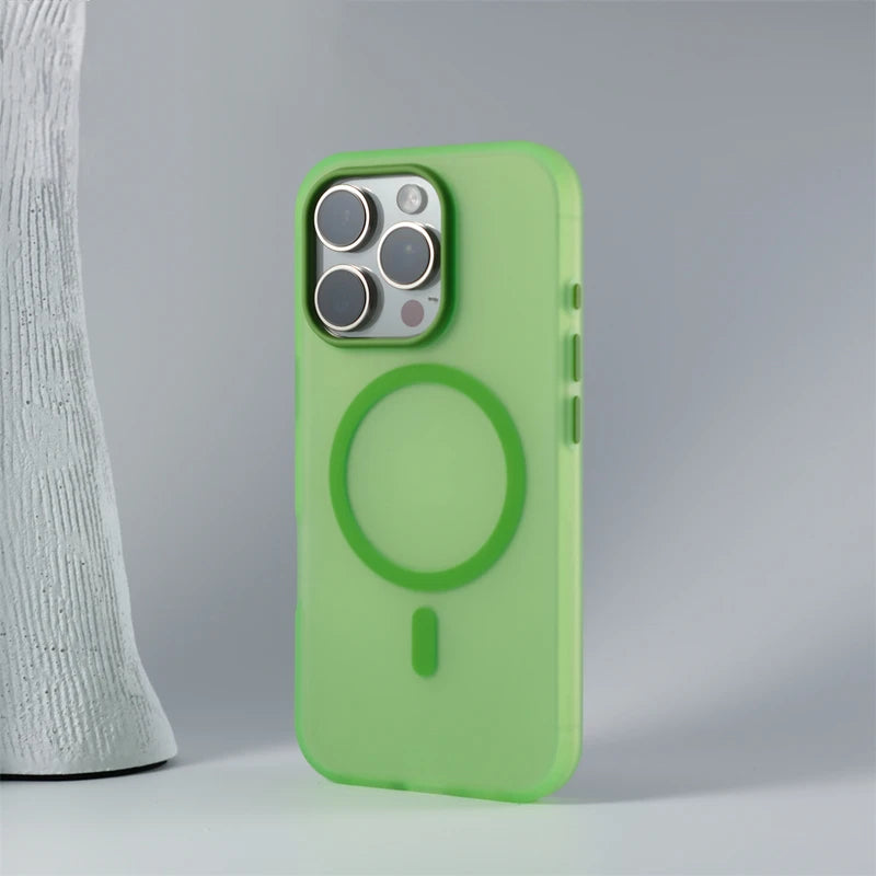 Frosted Translucent Magnetic Matte Case for Apple iPhone