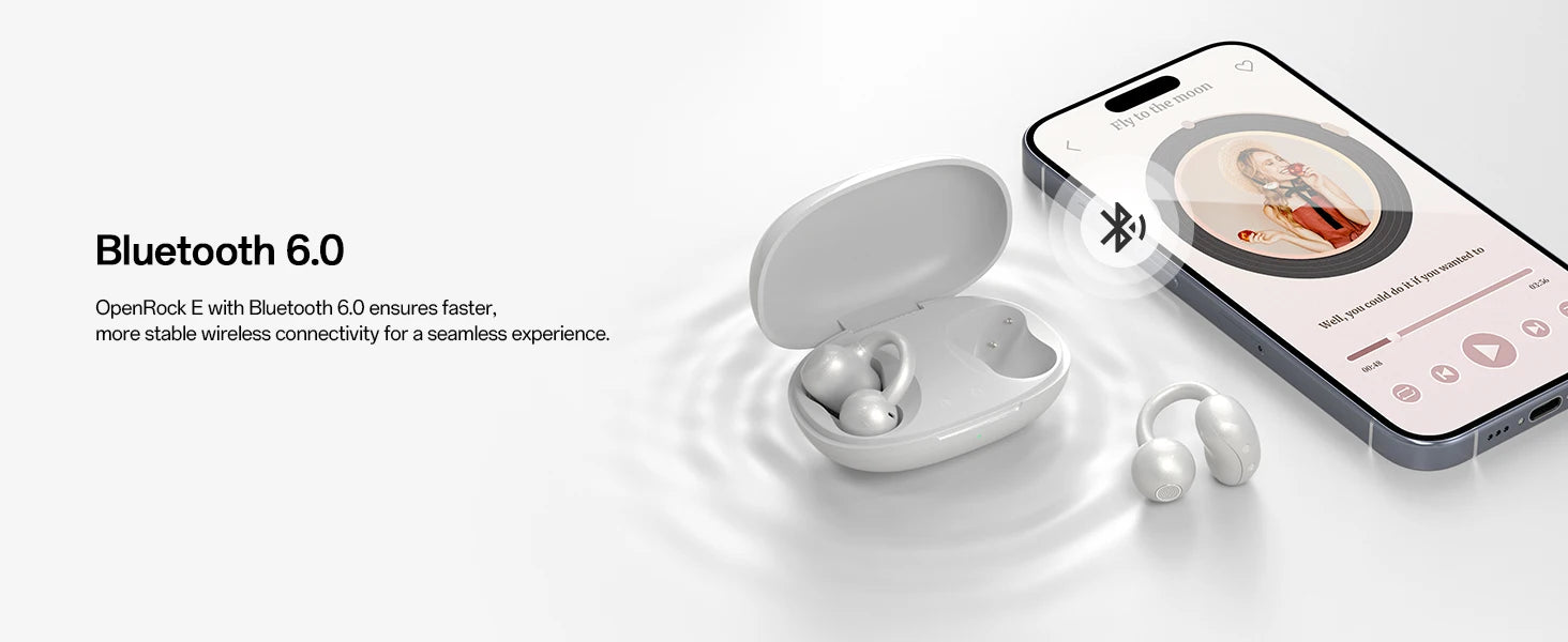 ONEODIO OpenRock E Bluetooth Wireless Open Ear Clip-On Earbuds