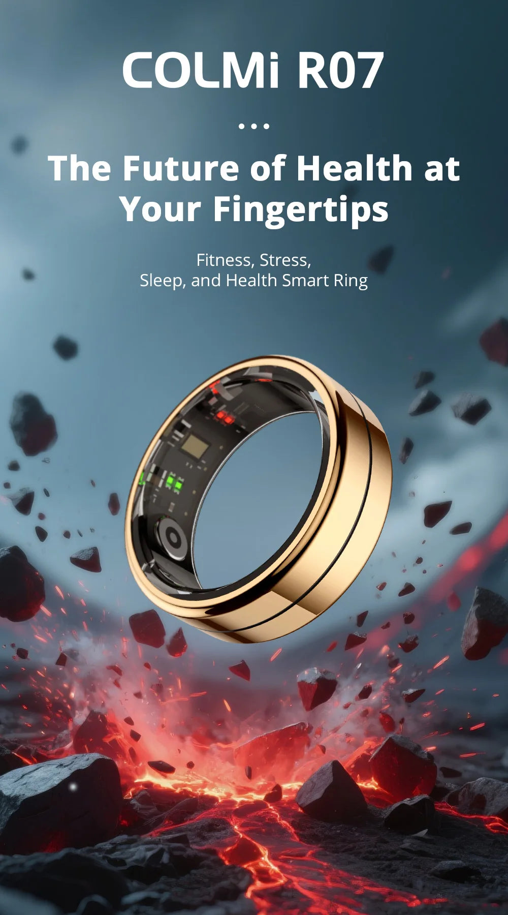 COLMI R07 Smart Ring with Charging Case