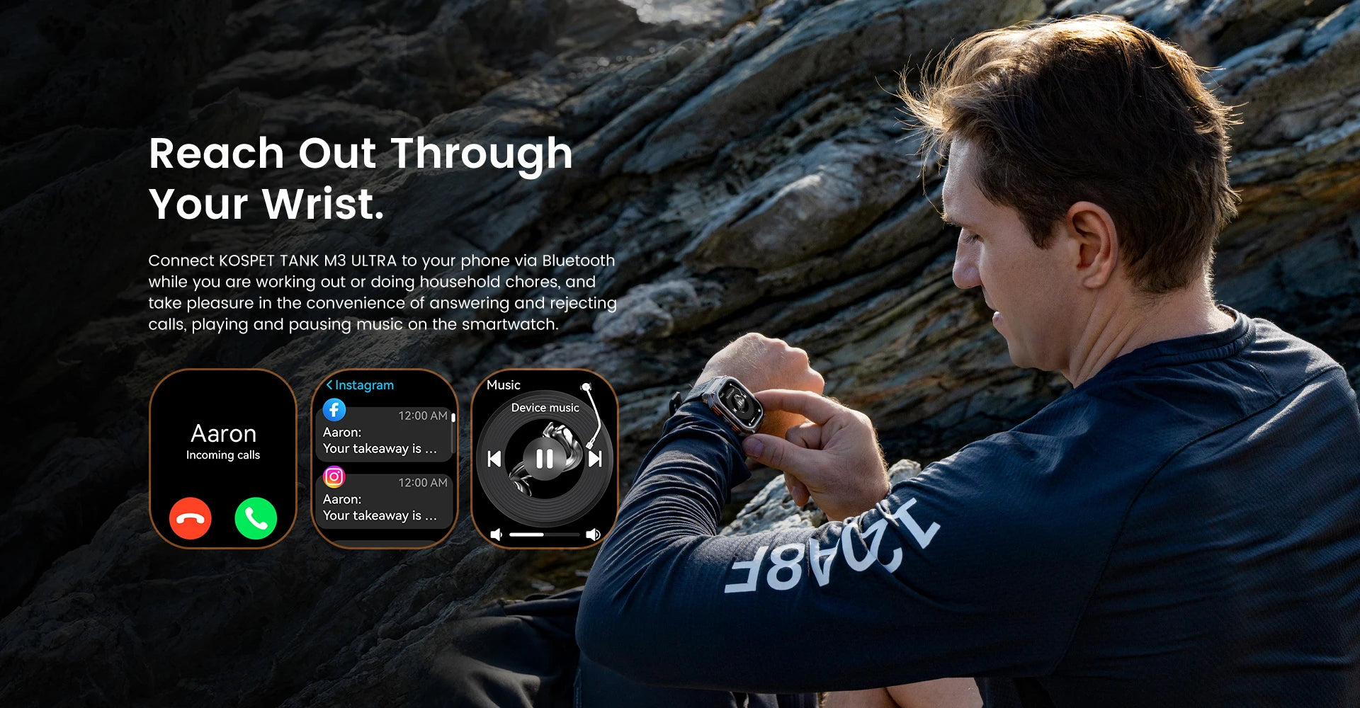 KOSPET Tank M3 Ultra 1.96" AMOLED GPS Smart Watch