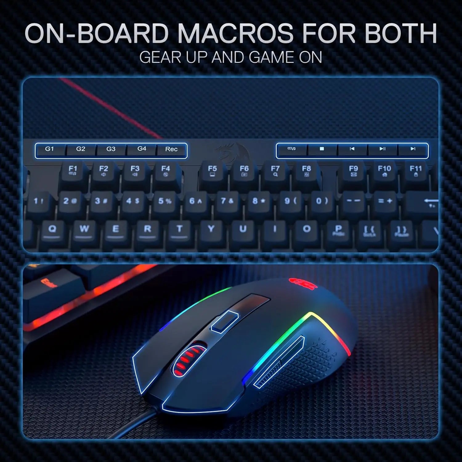 REDRAGON S141 RGB Wired Gaming Keyboard and Mouse