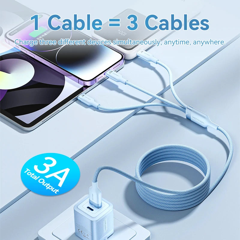 VENTION 3in1 USB 2.0 Charging Cable