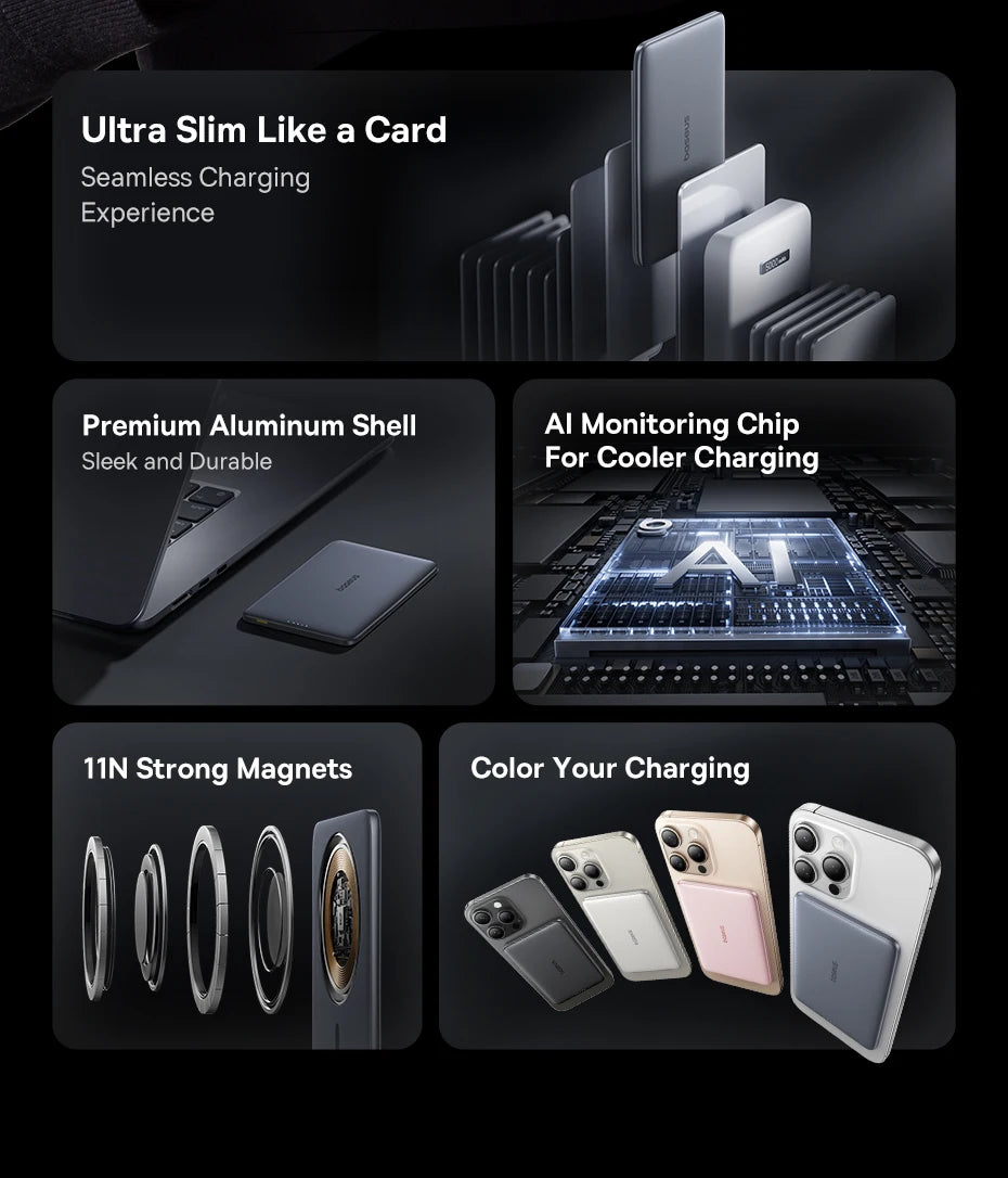 BASEUS PicoGo AM41 5000mAh Magnetic Portable Charger and Power Bank