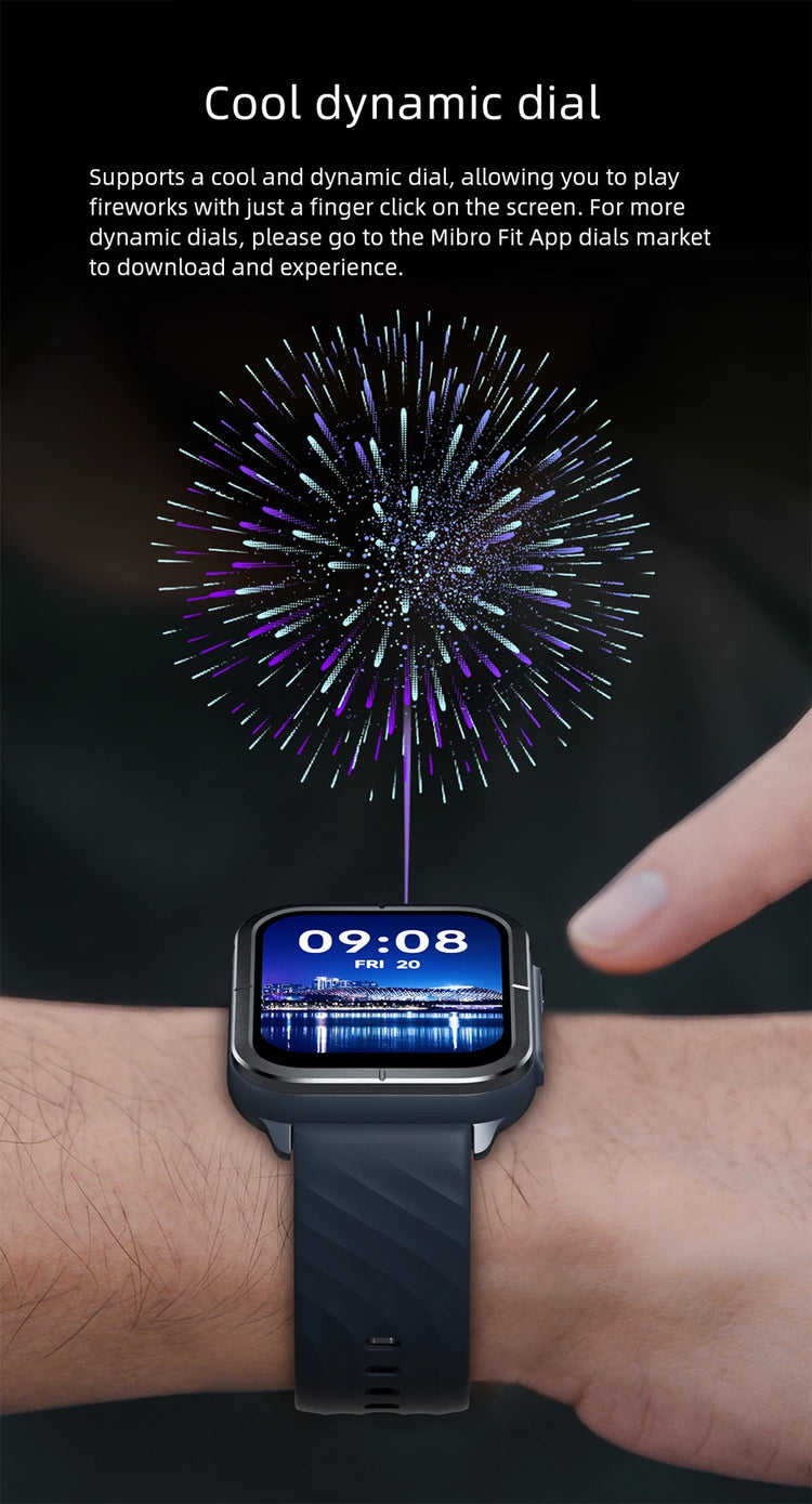 Best MIBRO Watch C3 1.80 HD Display Smart Watch budget smart watches ladies smart watch
