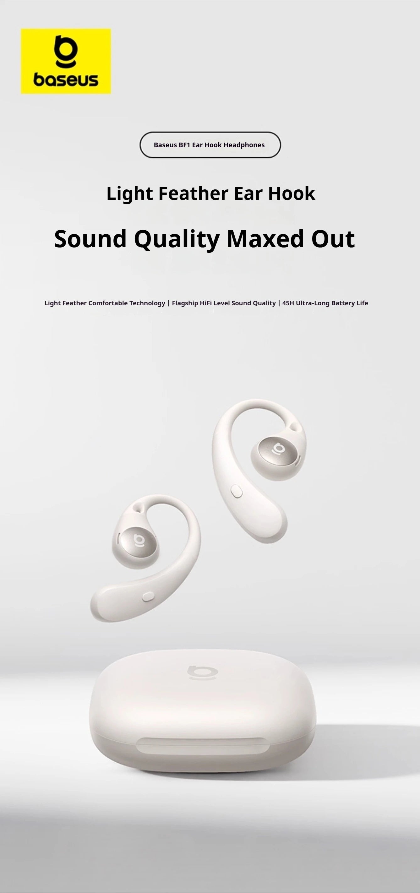 BASEUS BF1 Bluetooth Wireless Open Ear Headphones