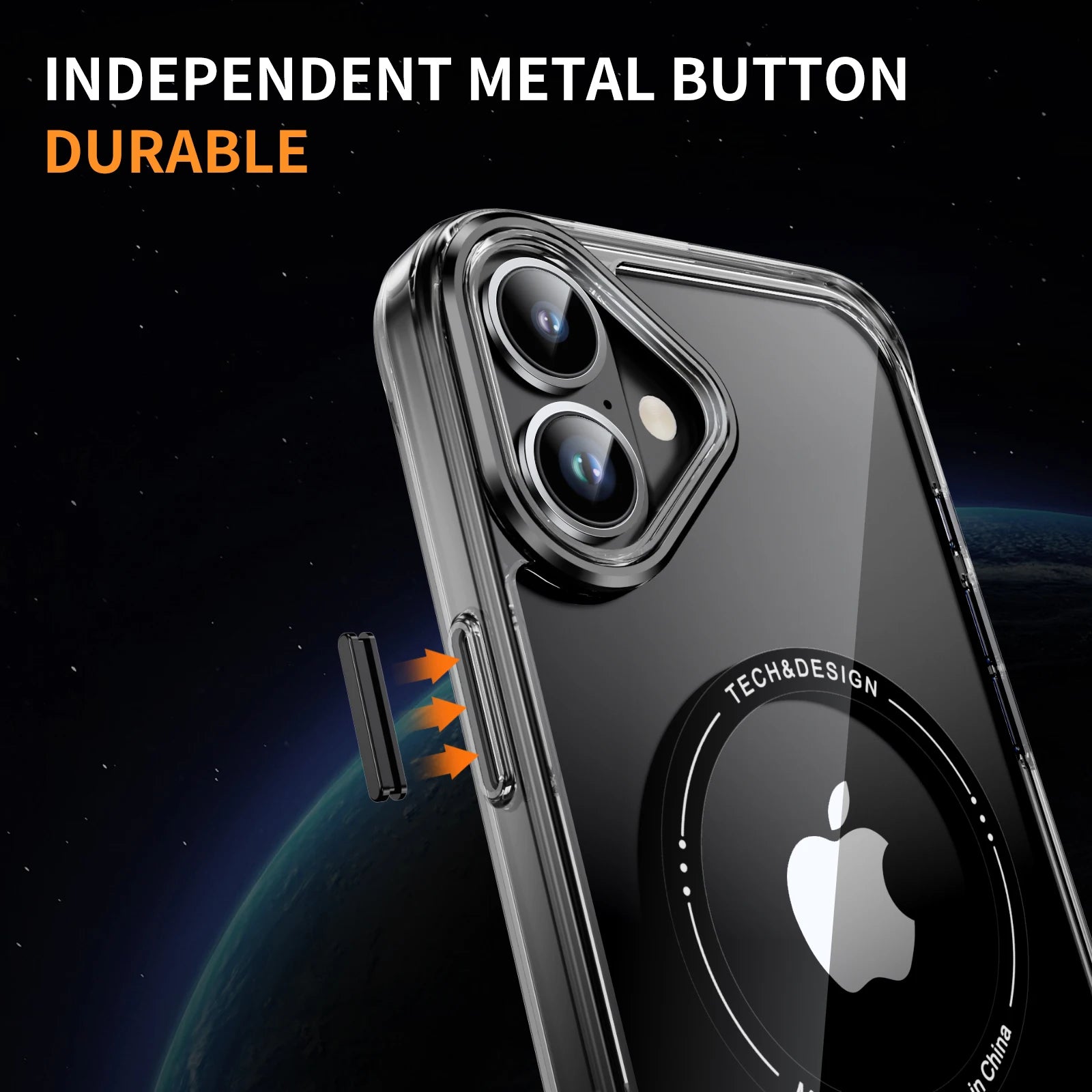 Ultra Thin Transparent MagSafe Shockproof Case for Apple iPhone