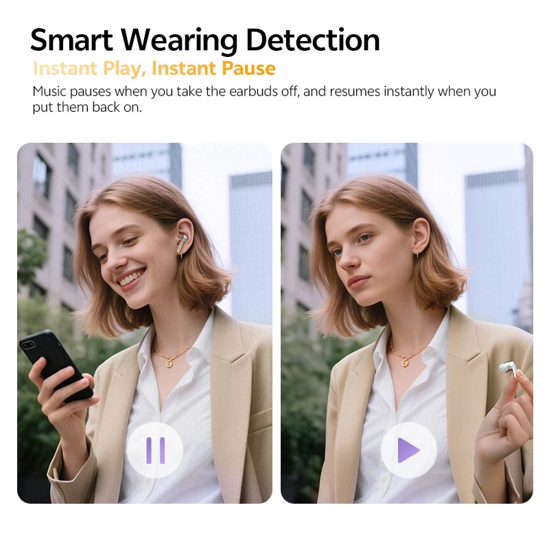 QCY MeloBuds N70 Adaptive Noise Cancelling Bluetooth Wireless Earphones