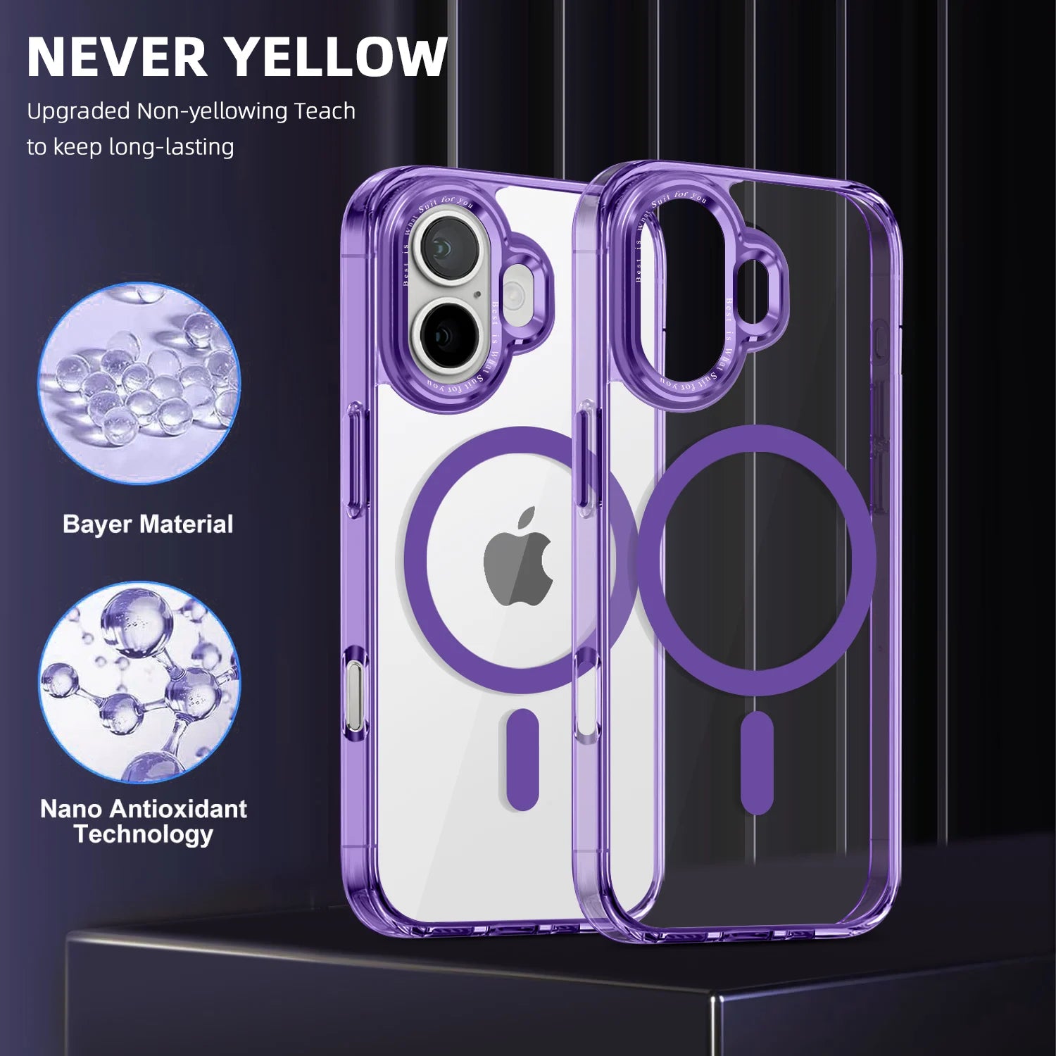 Translucent Magnetic Matte Case for Apple iPhone