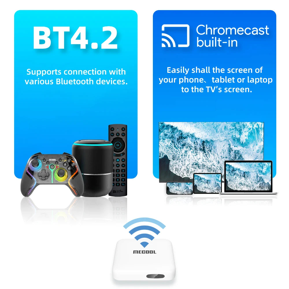 MECOOL KM2 4K Android TV Box with Google Assistant