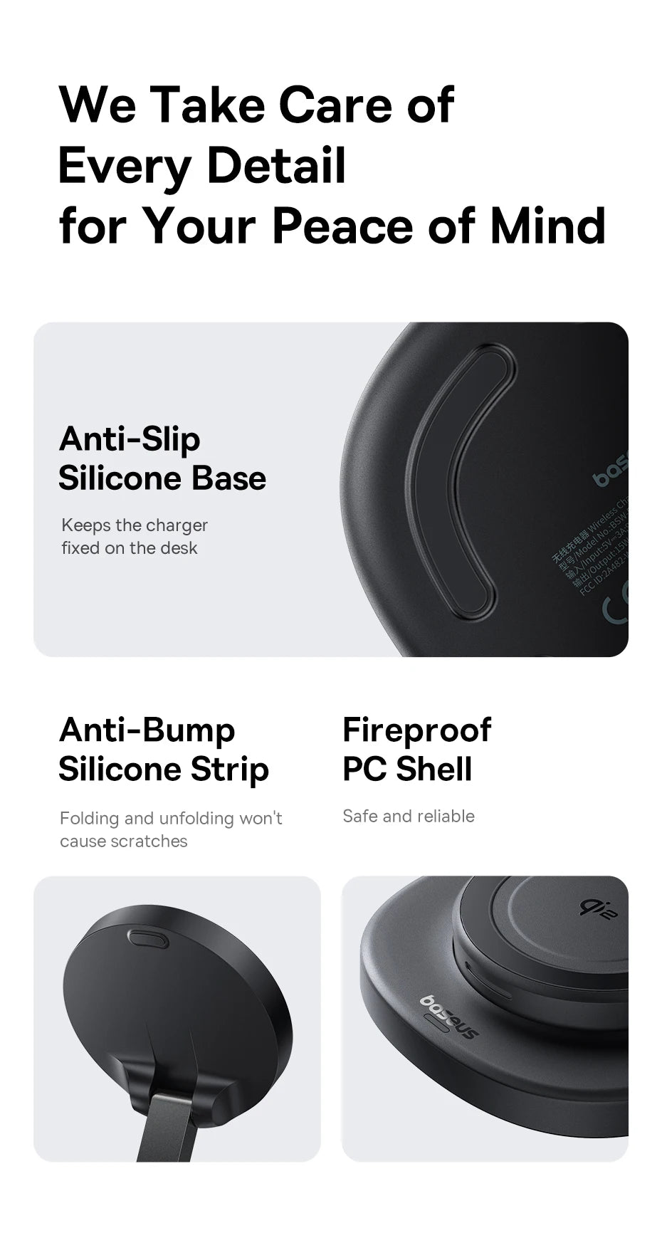 BASEUS Enerfill Qi2 Foldable Wireless Charger Stand