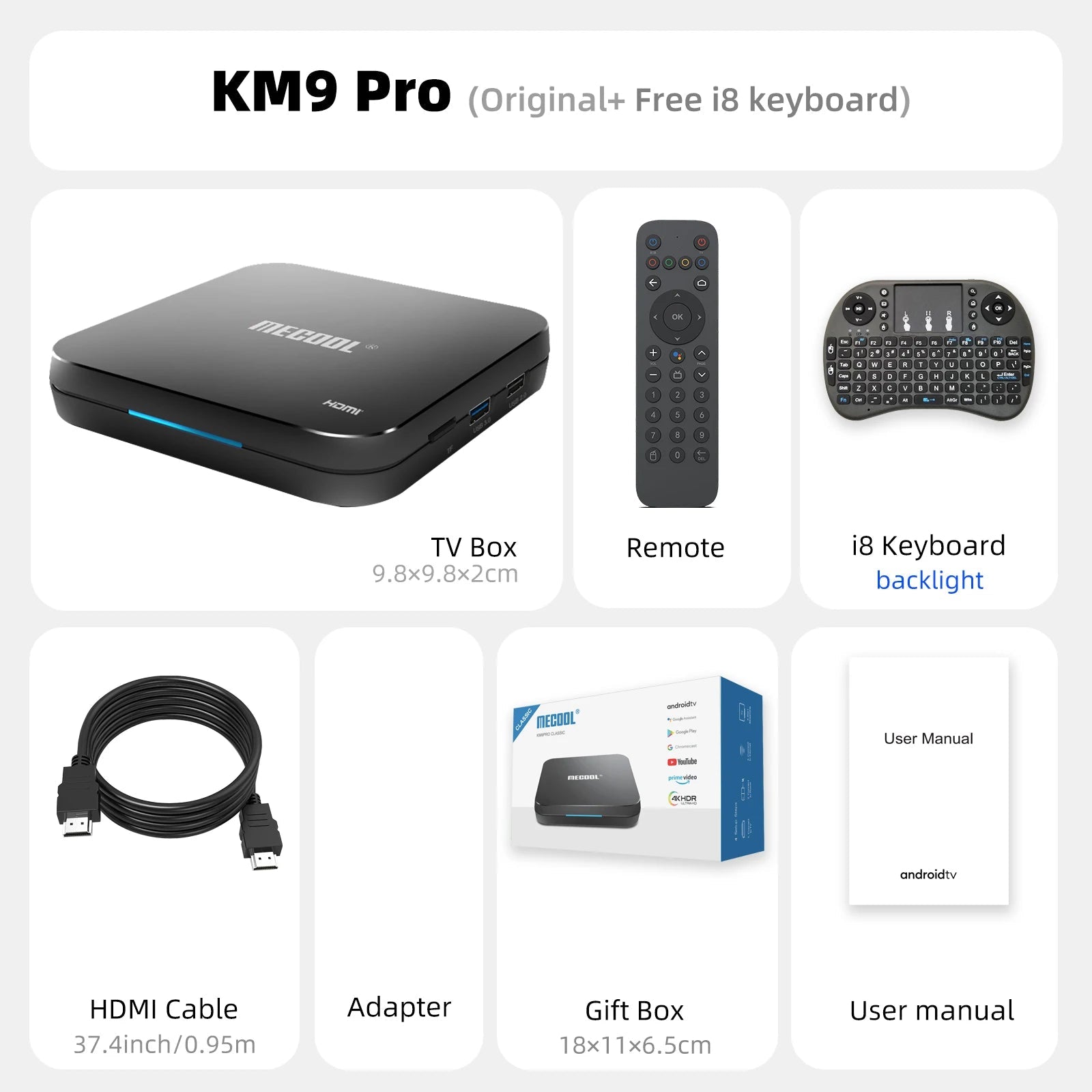 MECOOL KM9 Pro 4K Android TV Box with Google Assistant