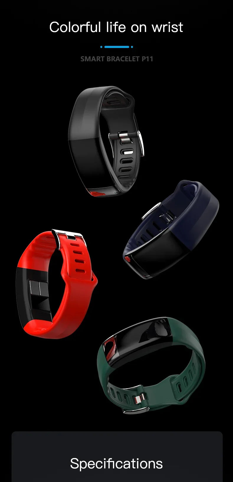 EFFEOKKI P11 Plus Smart Fitness Tracker