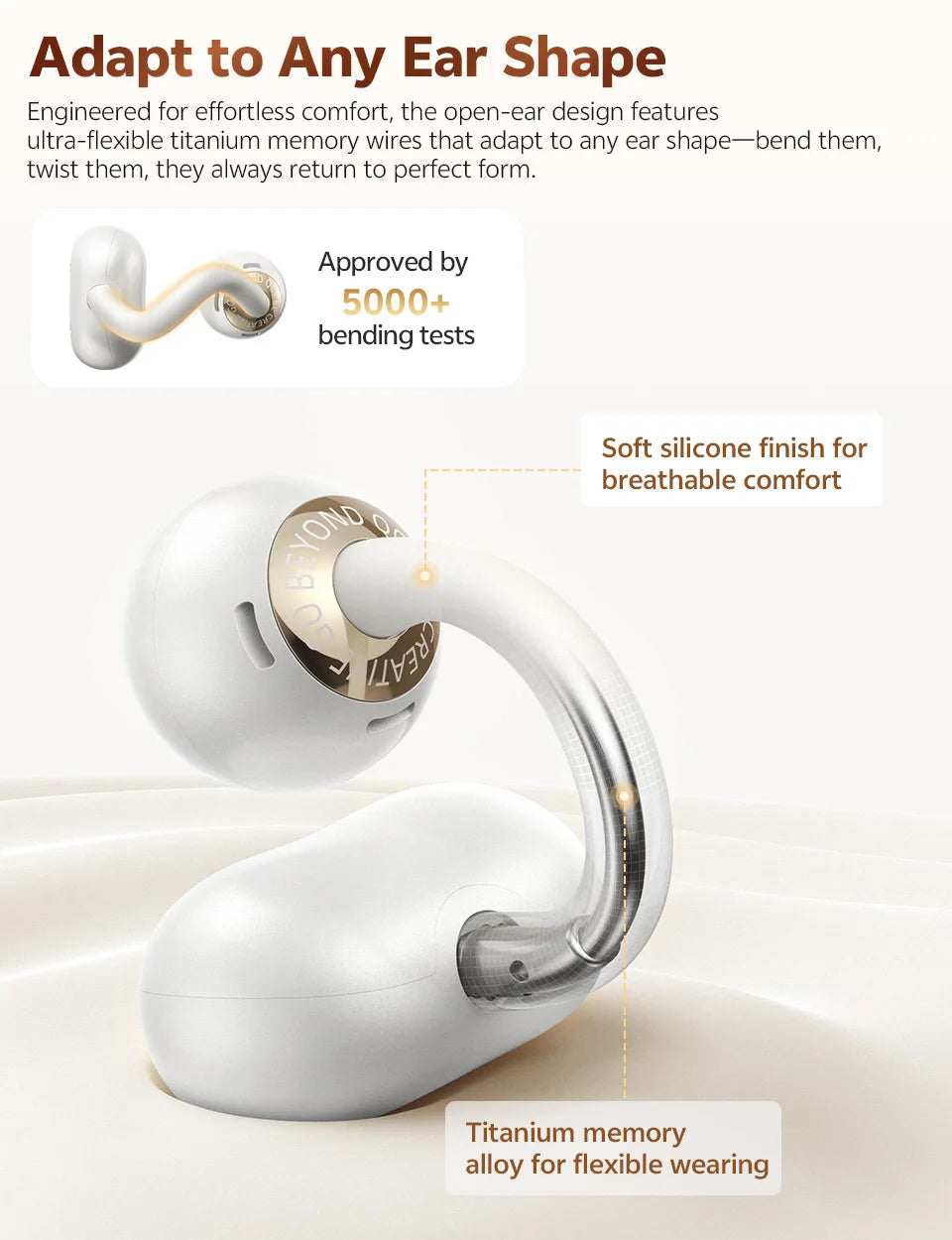 QCY Crossky C50 Clip-on Open Ear Wireless Bluetooth Earbuds