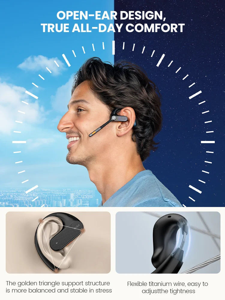 EKSA S30 Open-Ear Bluetooth Wireless Office Headset