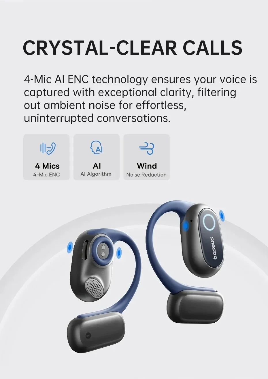 BASEUS MF1 Bluetooth Wireless Open Ear Headphones