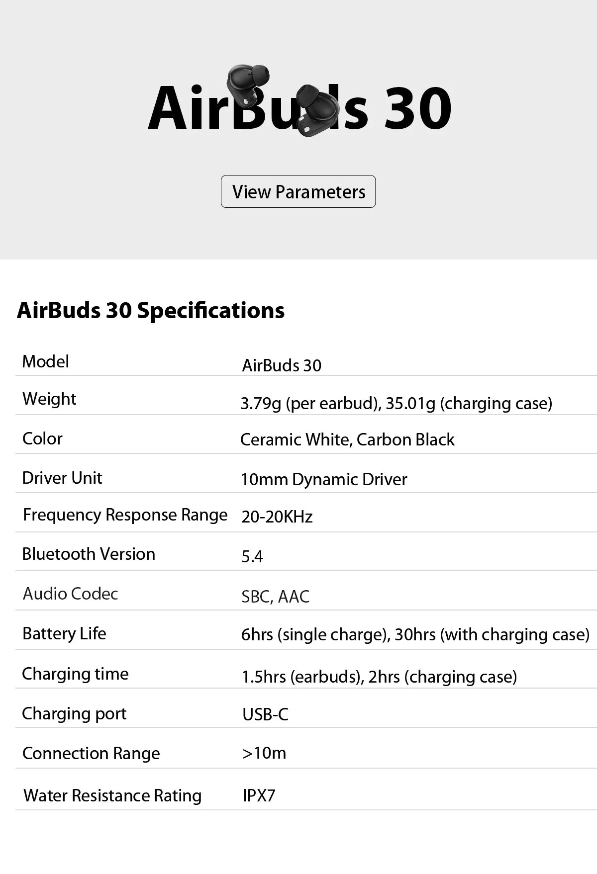 BLACKVIEW AirBuds 30 TWS Bluetooth Wireless Headphones