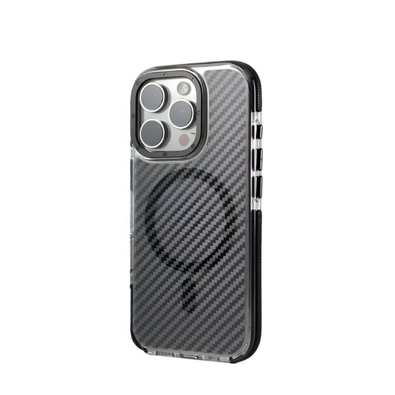 Carbon Fibre Texture MagSafe Shockproof Case for iPhone