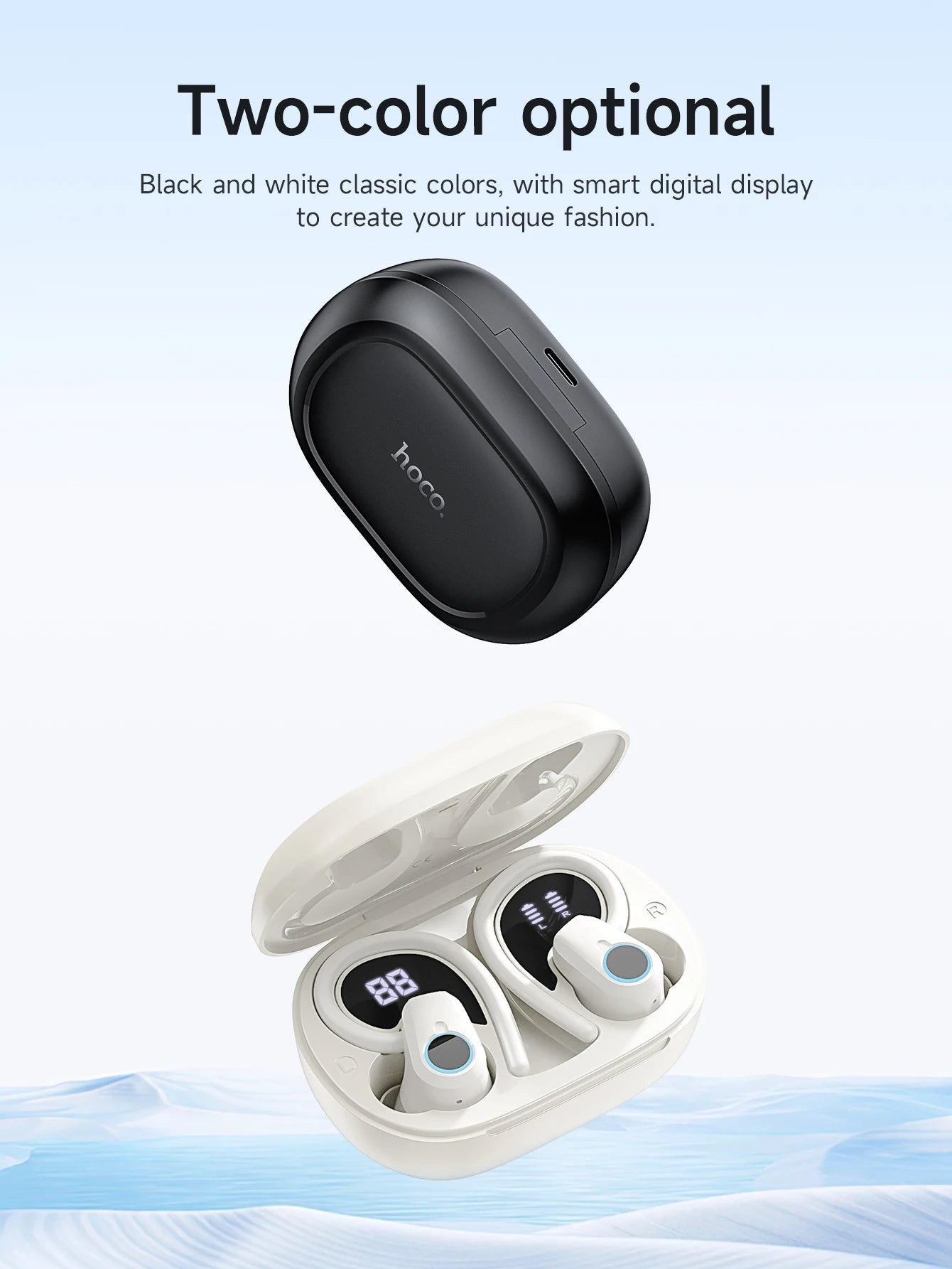 HOCO EQ8 Bluetooth Wireless Earbuds with LED Digital Display