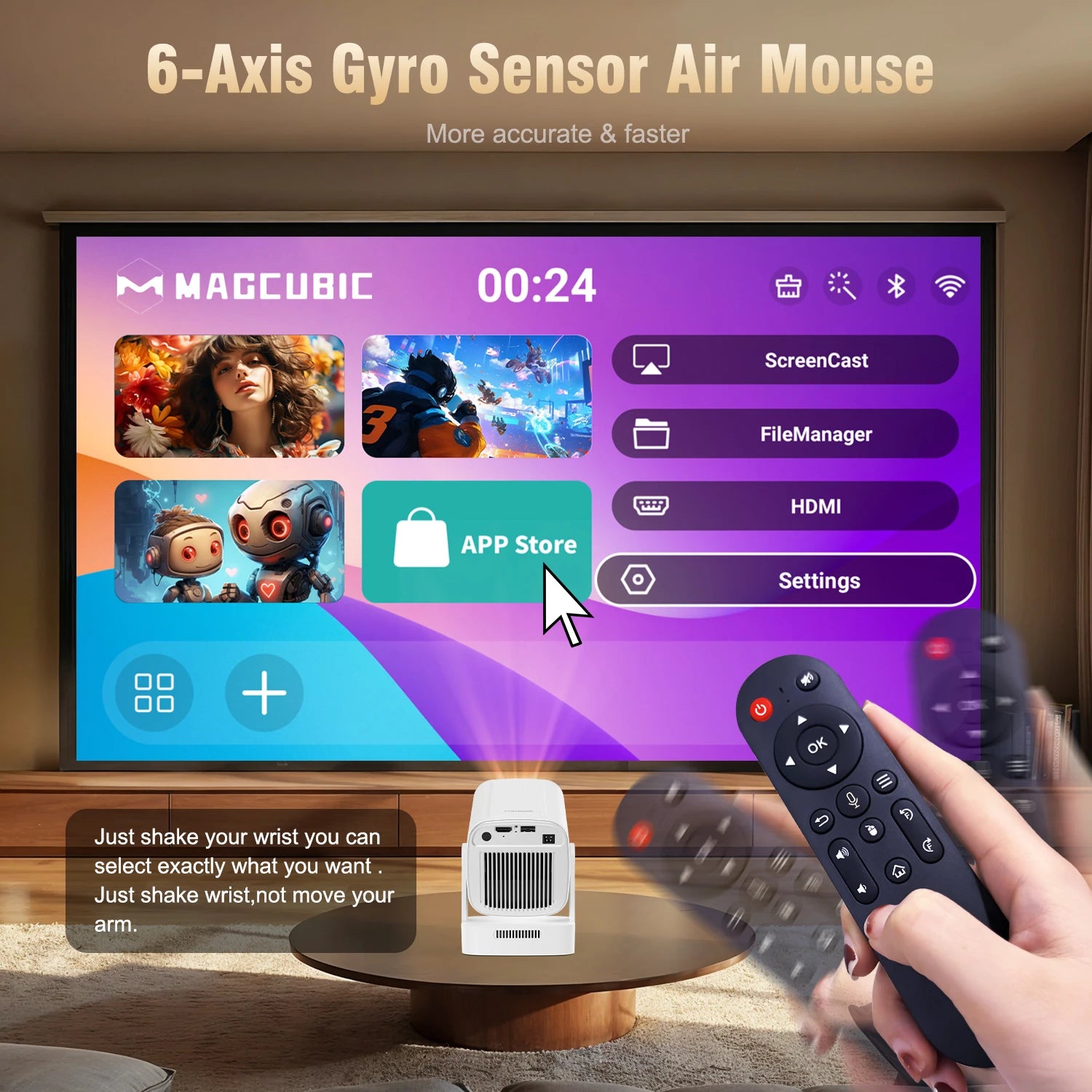 MAGCUBIC HY310 Portable Home Cinema Projector with Google Assistant