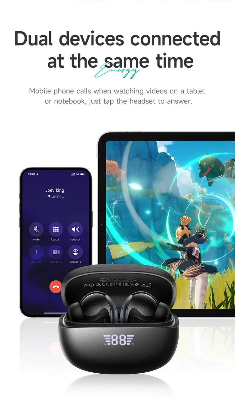 HOCO AirPods EQ5 Noise Cancelling Bluetooth Wireless Earbuds