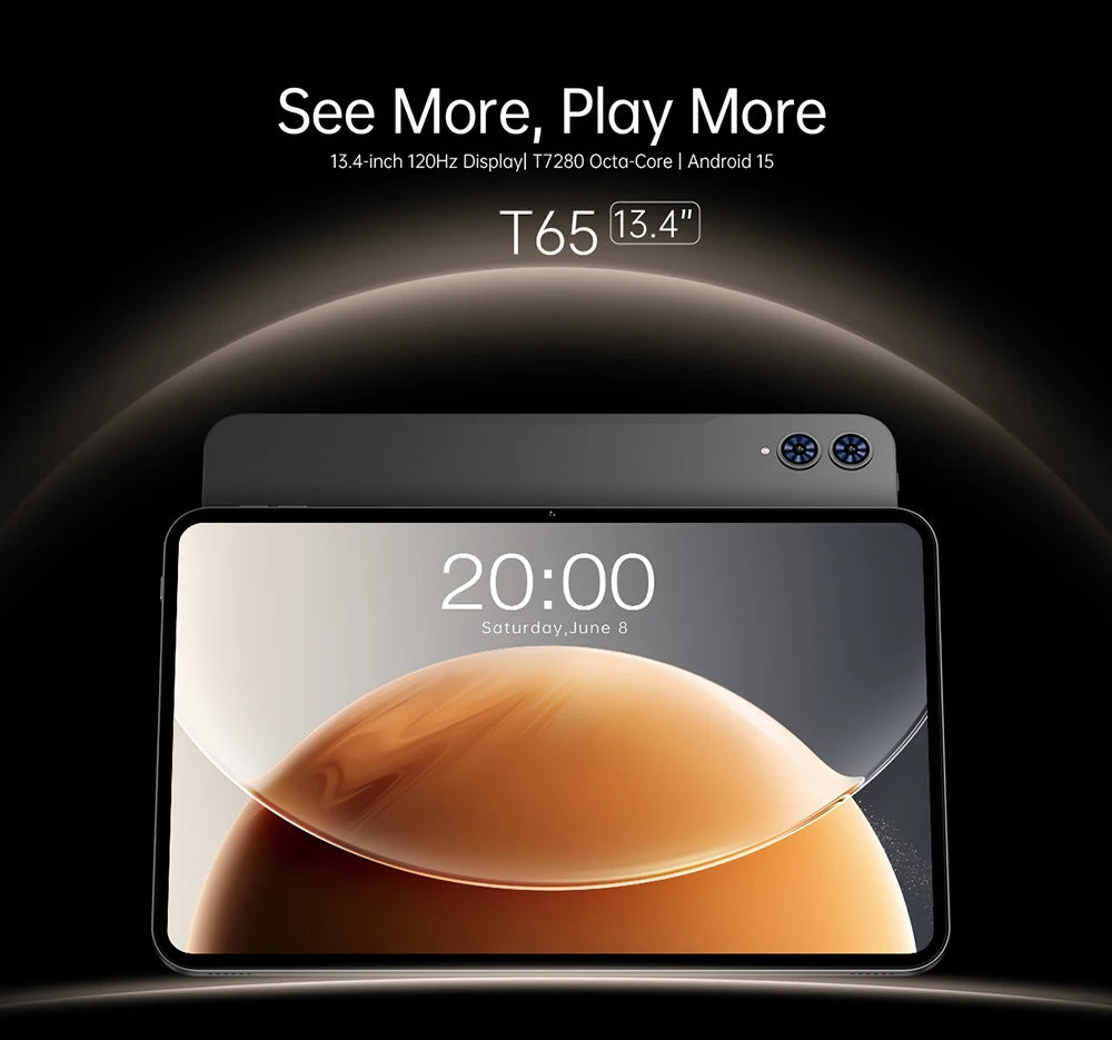 TECLAST T65 13.4" 4G Android Tablet - 128GB, Grey