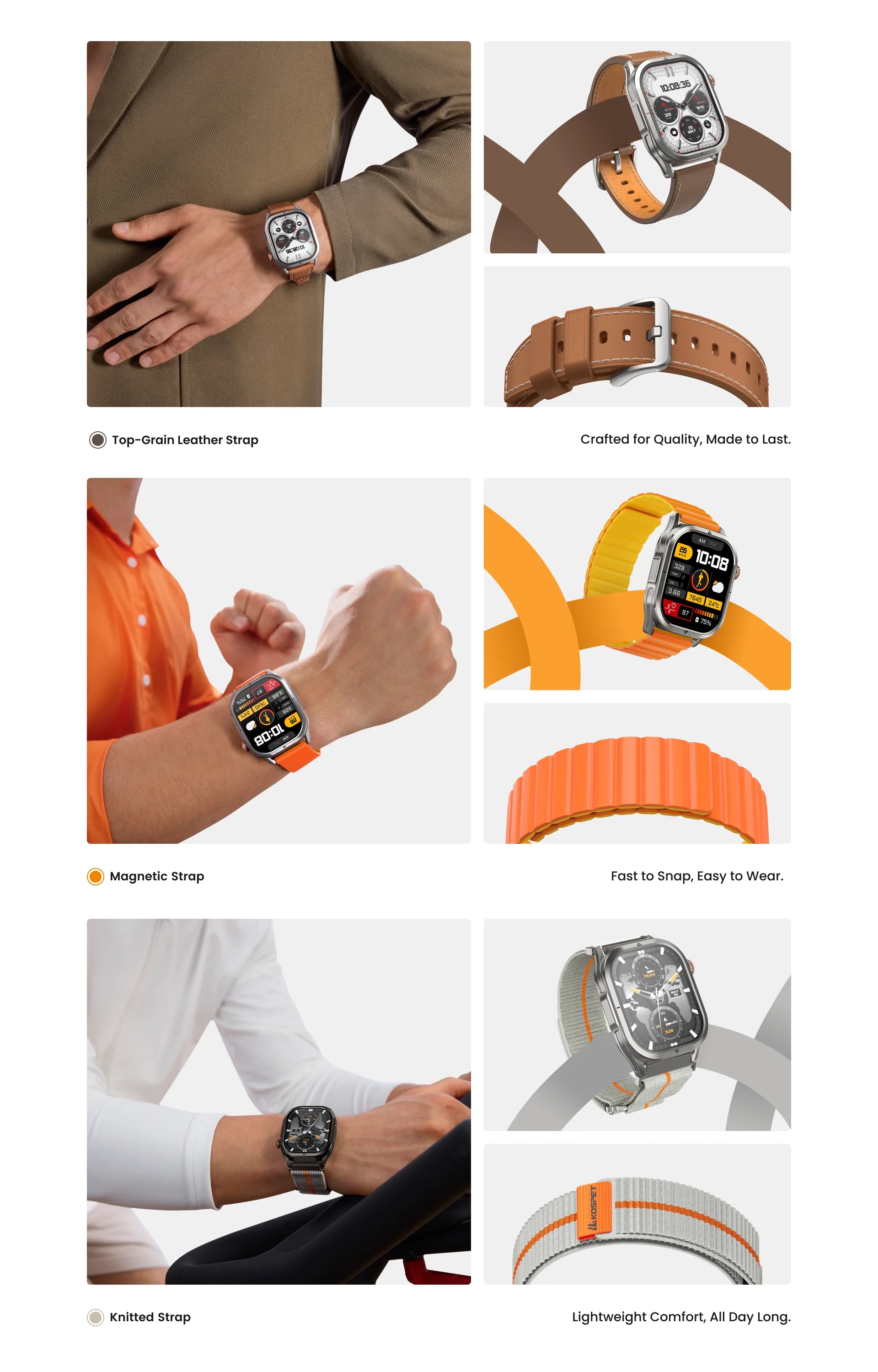 KOSPET Magic P10 1.96" GPS Smart Watch