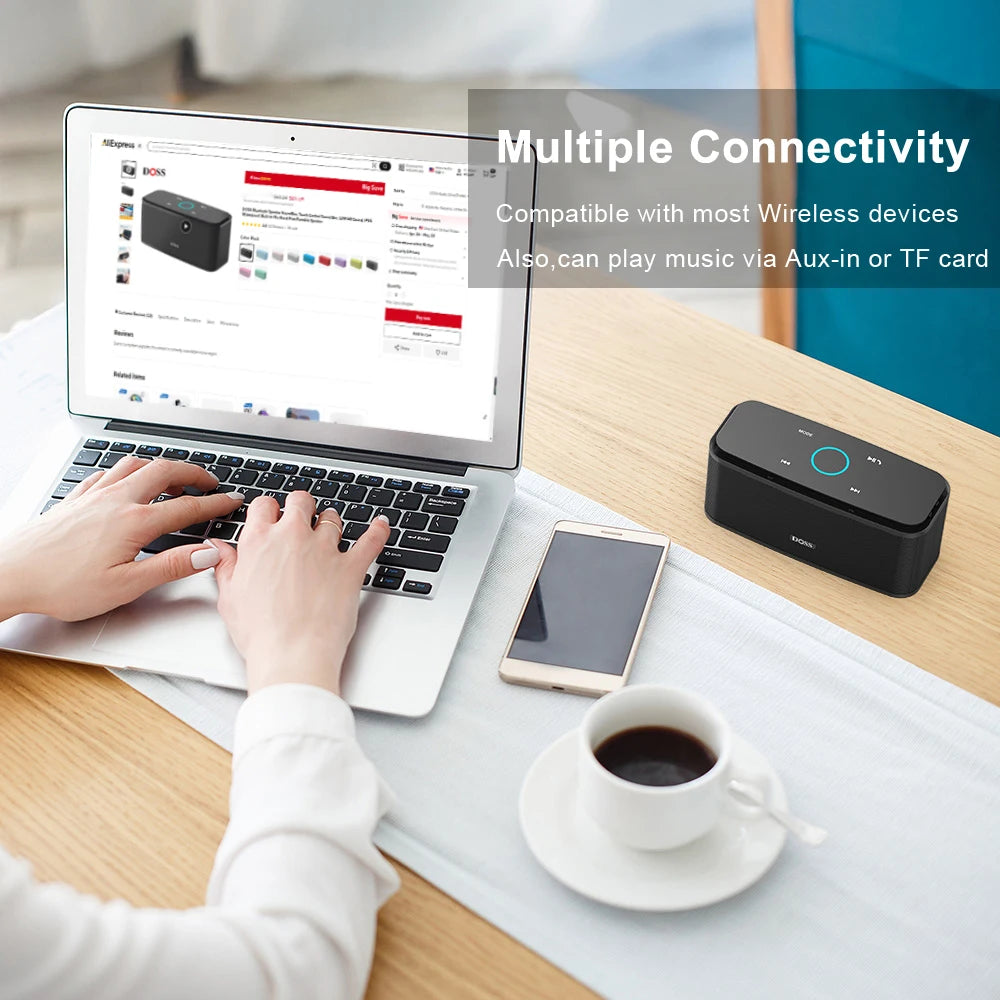 DOSS SoundBox Touch Portable Bluetooth Wireless Speaker