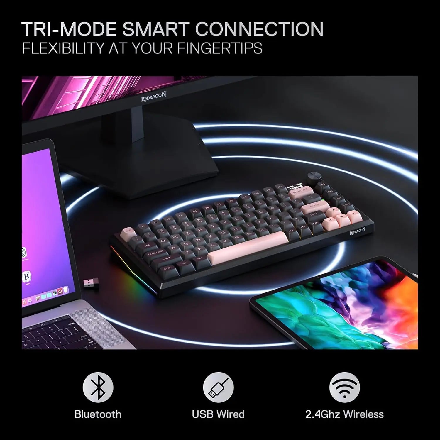 REDRAGON Eclipse K720 Pro Bluetooth Wireless Gaming Keyboard