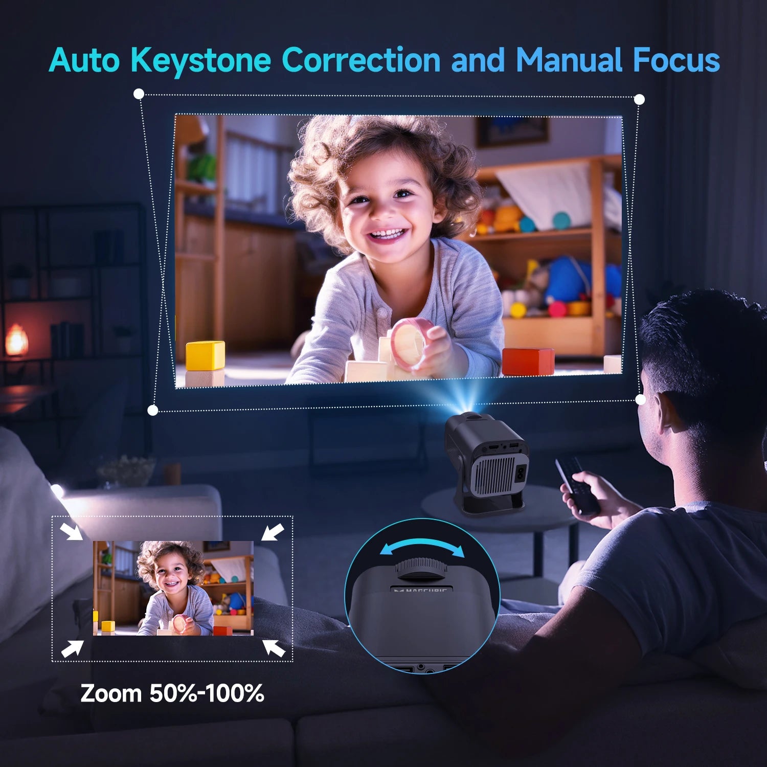MAGCUBIC HY320 Mini Portable Home Cinema Projector