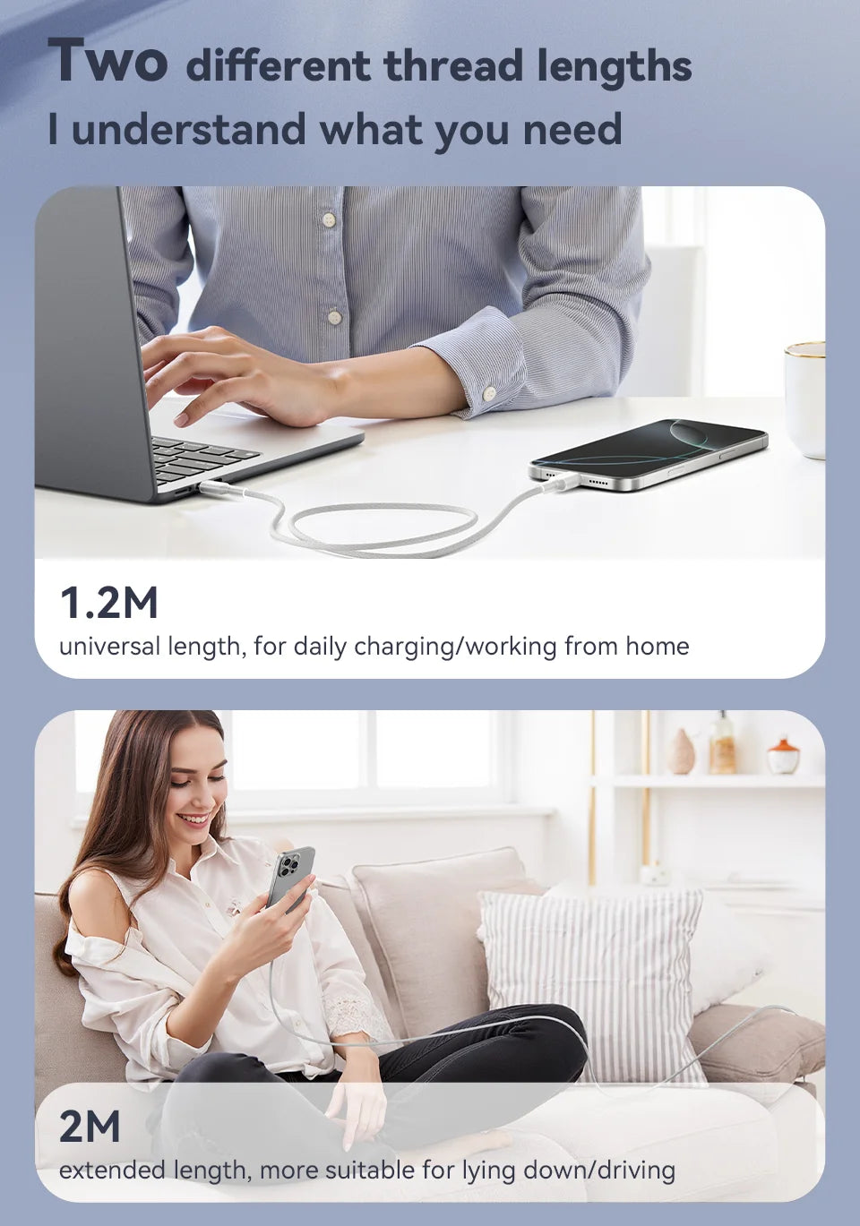 KUULAA 60W Type-C to Type-C Fast Charging and Data Cable