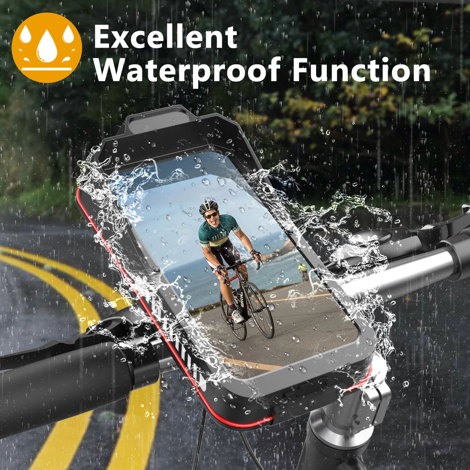 UNTOOM Universal Waterproof Quick Lock Bike Phone Holder